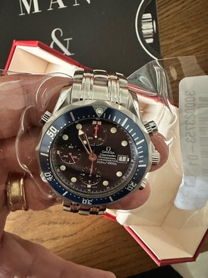 OMEGA Seamaster 300 Chronograph Navy Dial 2599.80 Automatic Men's Watch! NWOT!