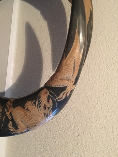 Taxidermy Asian Water Buffalo Horn Mounted Art Decorative Man Cave Bookend Pair