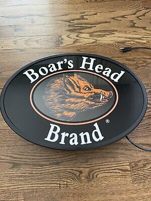 Vintage Boars Head Sign Boars Head Light Up Sign