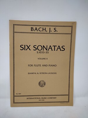 Bach, J.S.: Six Sonatas for Flute and Piano, Volume 2 (IMC # 1987)