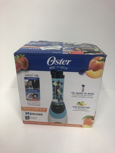 Oster BLSTPB-WBL My Blend 250-Watt Blender with Travel Sport Bottle, Light