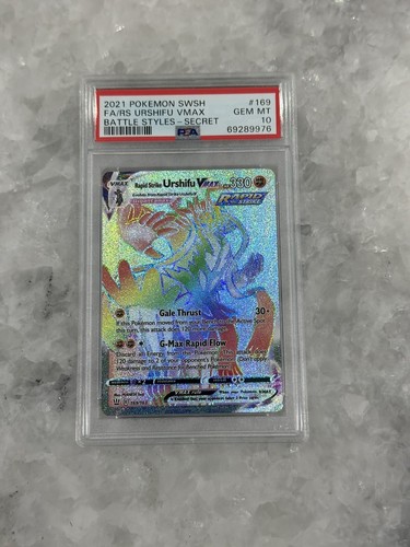PSA 10 Pokemon Rapid Strike Urshifu Vmax Rainbow Secret Rare PSA 10 Pokemon Rapid Strike Urshifu Vmax Rainbow Secret Rare