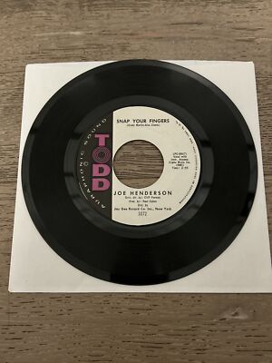 Joe Henderson - Snap Your Fingers / If You See Me Cry 1962 45-1072 EX