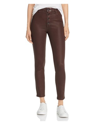 

PAIGE DENIM Женские коричневые эластичные джинсы скинни с карманами на молнии и покрытием до щиколотки, Коричневый, 4452799-6498