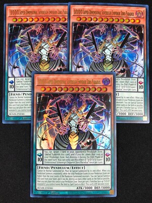 YUGIOH D/D/D/D SUPER DIMENSIONAL SOVEREIGN ZERO BLMR-EN046 1ST ULTRA X3 (NM)