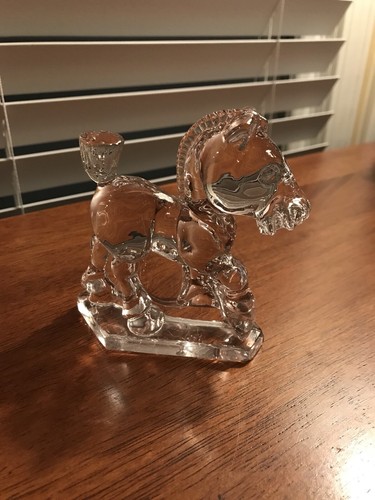 Horse Figurine Glass Paperweight