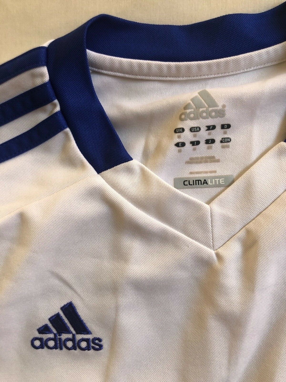 Mens Adidas Jersey Chelsea SC #13 Size Medium White and Blue