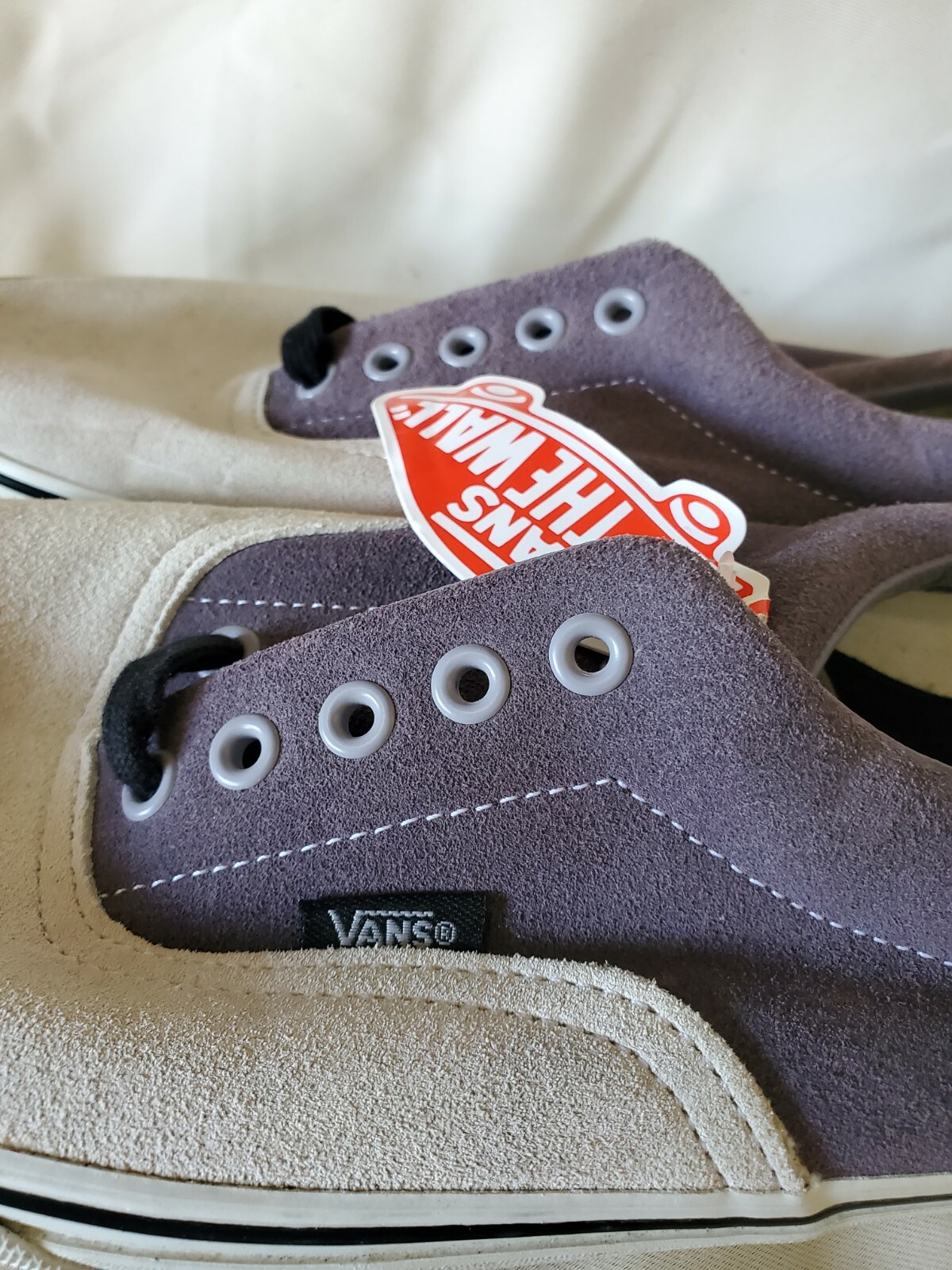 Off White Purple Canvas Skate Shoes 