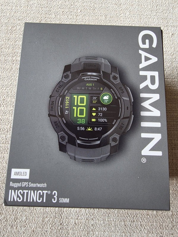 Garmin Instinct 3 50mm AMOLED Tactical Multisport Watch in Black
