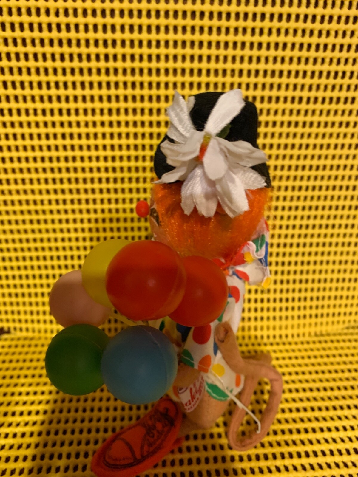 Annalee Vintage CIRCUS CLOWN with BALLOONS 7” 1997 excellent