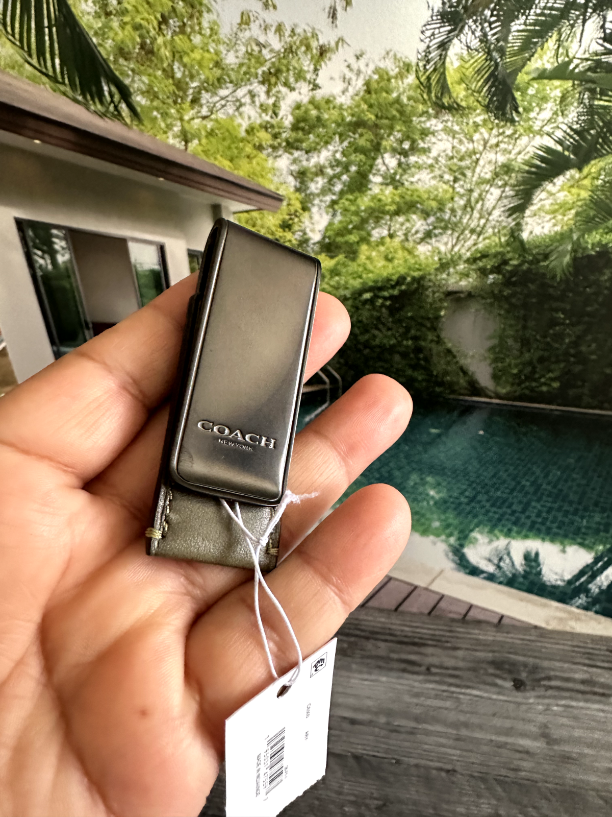 COACH MONEY CLIP:NWT ARMY GREEN C6500 | eBay