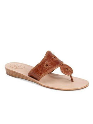 

JACK ROGERS Женские коричневые кожаные сандалии без шнуровки на платформе Jacks Toe 6,5, Коричневый, 113201SA06