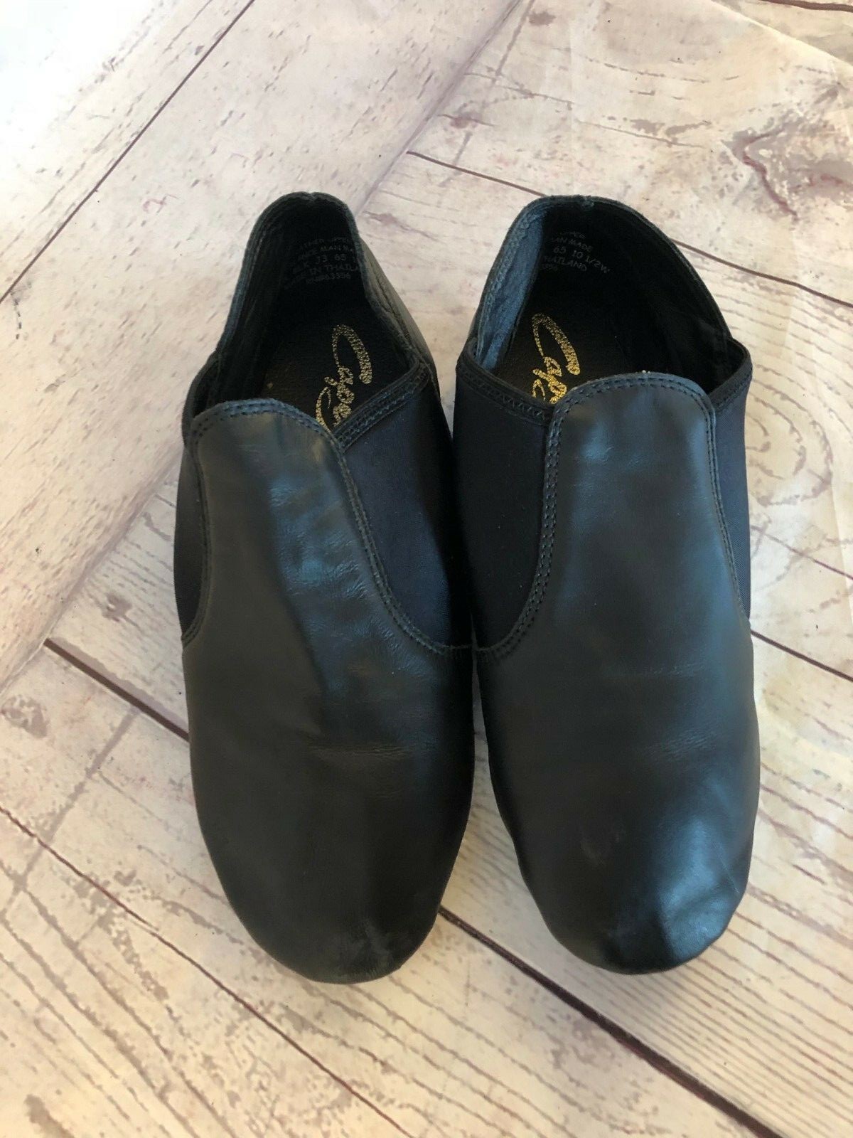 Capezio Black Jazz Shoes Dance Ballet Slippers Women's 10.5W Wide