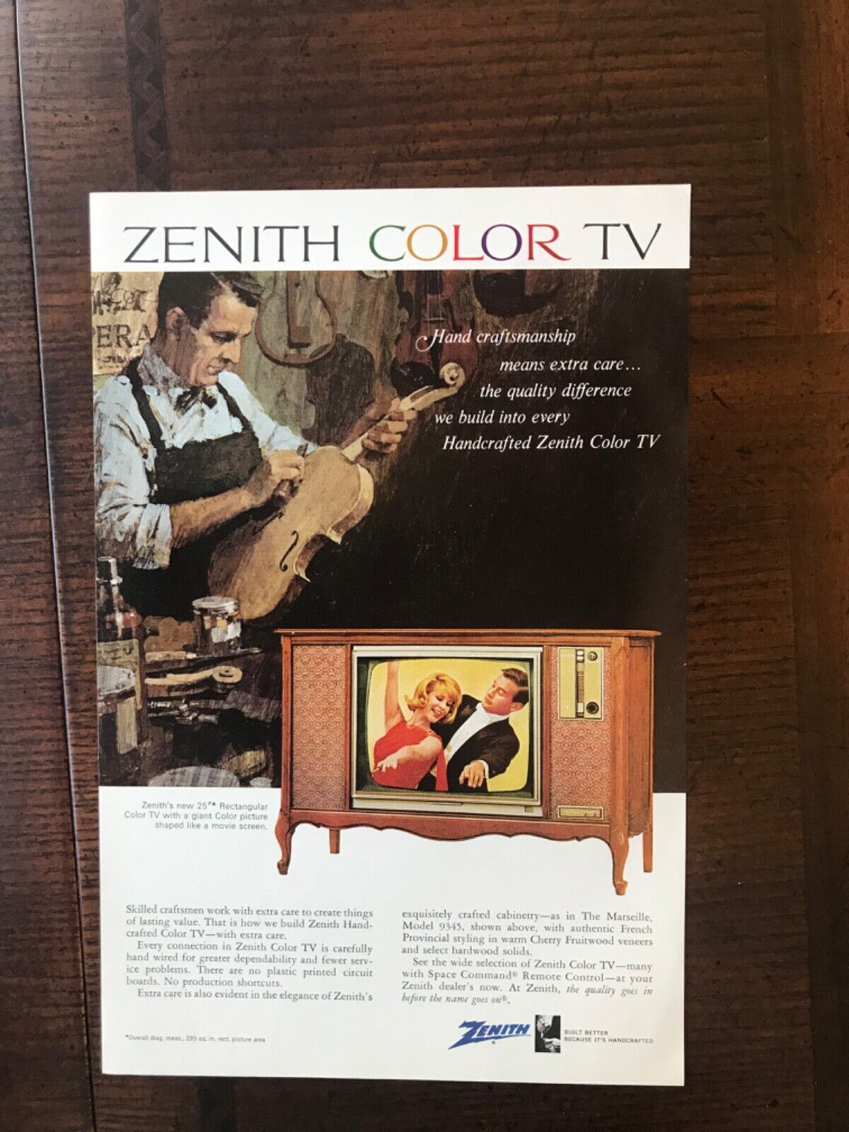 1966 vintage original print ad New Zenith 25” Color Television Set 1966 vintage original print ad New Zenith 25” Color Television Set