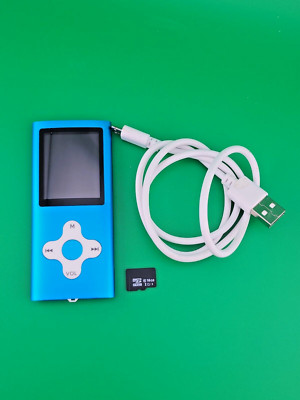 Unbranded MP3 Player Radio E-Book Photos Mic Blue 16GB Card Included Tested