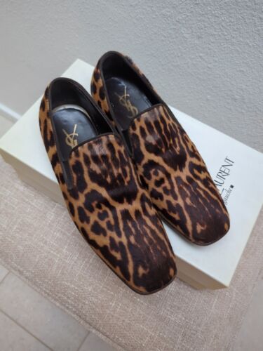 YSL Leopard Pony Hair Loafer | eBay