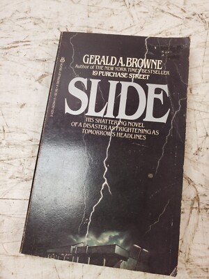 Slide by Gerald A Browne Paperback Book  Berkley 1983 Natural Disaster Horror 