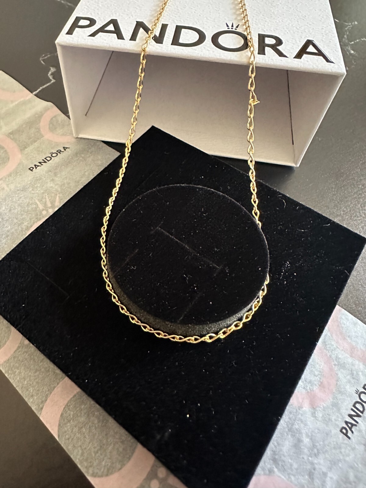 BRAND NEW* Pandora Moments 14k Gold Plated Infinity Chain