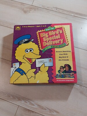 Vintage Sesame Street Big Bird's Special Delivery Board Game 1994 - Rare