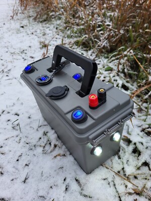 PowerBox 12v Ice Fishing Outdoors Kayak Fish Finder Fits Dakota Lithium 7ah 10ah