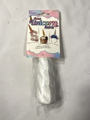1 flora craft foam unicorn horn color white kids girls 