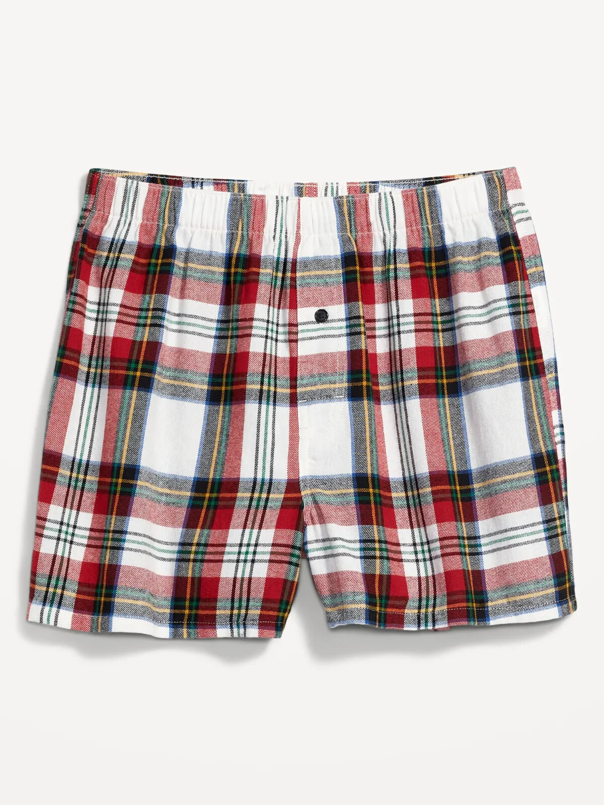 

NWT Old Navy White Tartan Plaid Flannel Pajama Boxer Shorts Sleep Men XXL