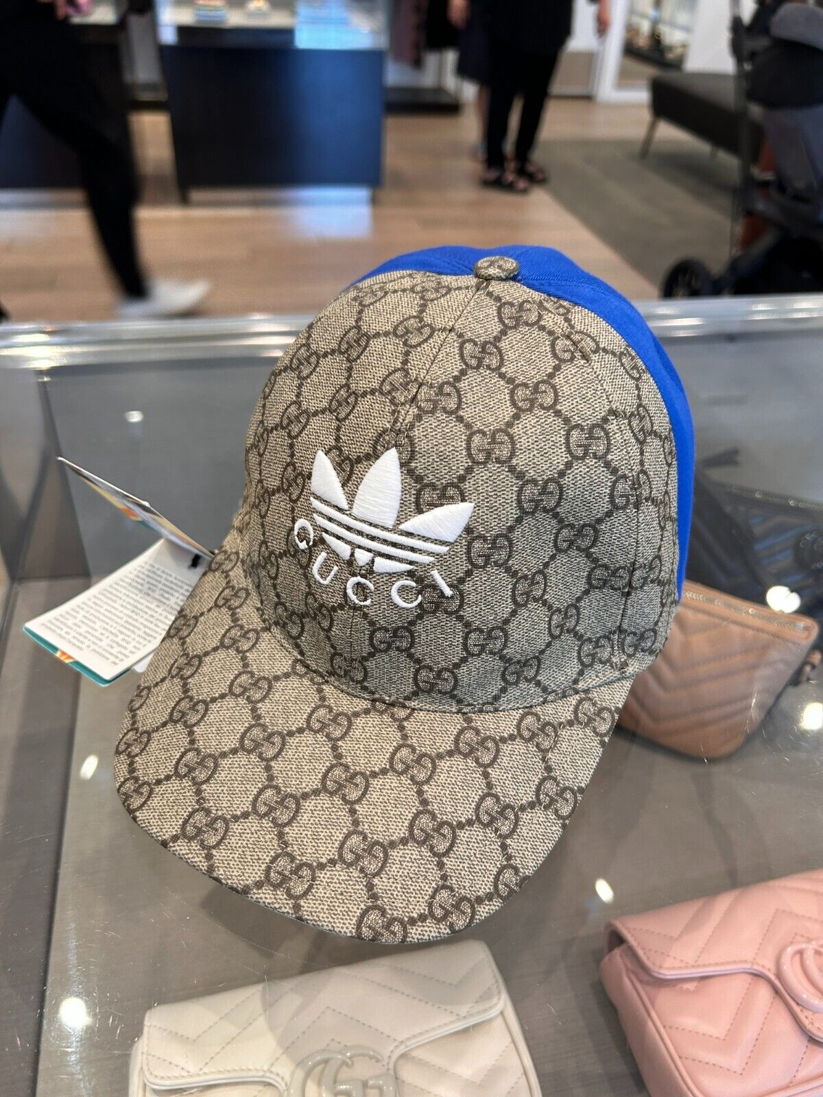 NWT Adidas X Gucci Double Sided Baseball Hat size M 719406 NWT Adidas X Gucci Double Sided Baseball Hat size M 719406