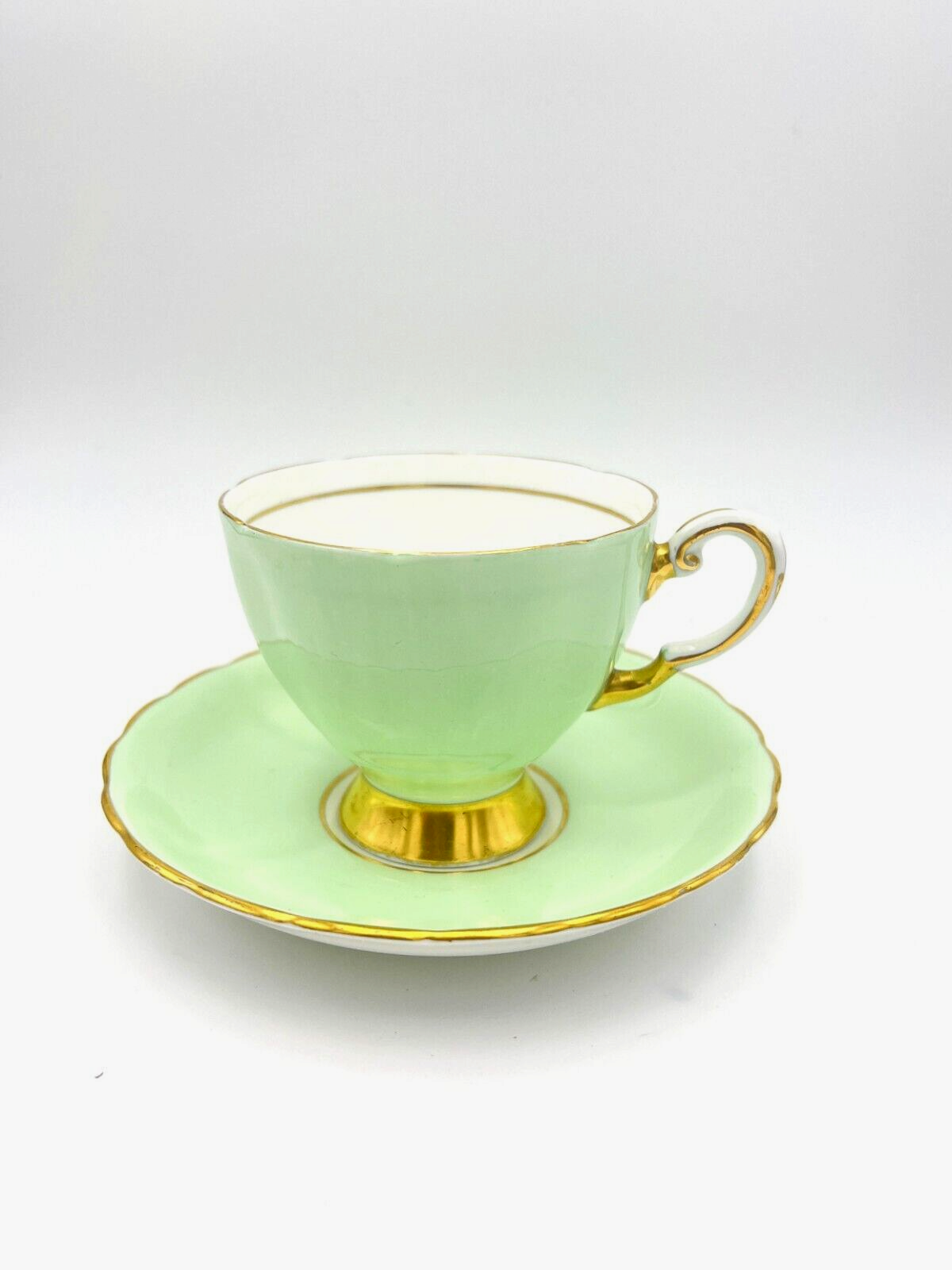 Vintage Royal Tuscan Fine Bone China Mint Green Cup & Saucer Set