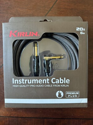 KIRLIN Cable IWB-202BFGL-20/CA 20-Feet Premium Plus Instrument Cable, Carbon