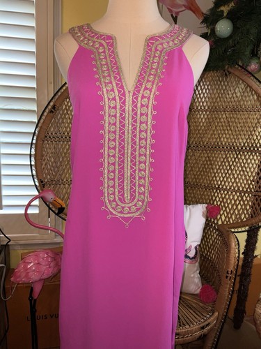 Pre-owned Lilly Pulitzer Sandrah Maxi Dress Wild Fuchsia ? $298 Size 4