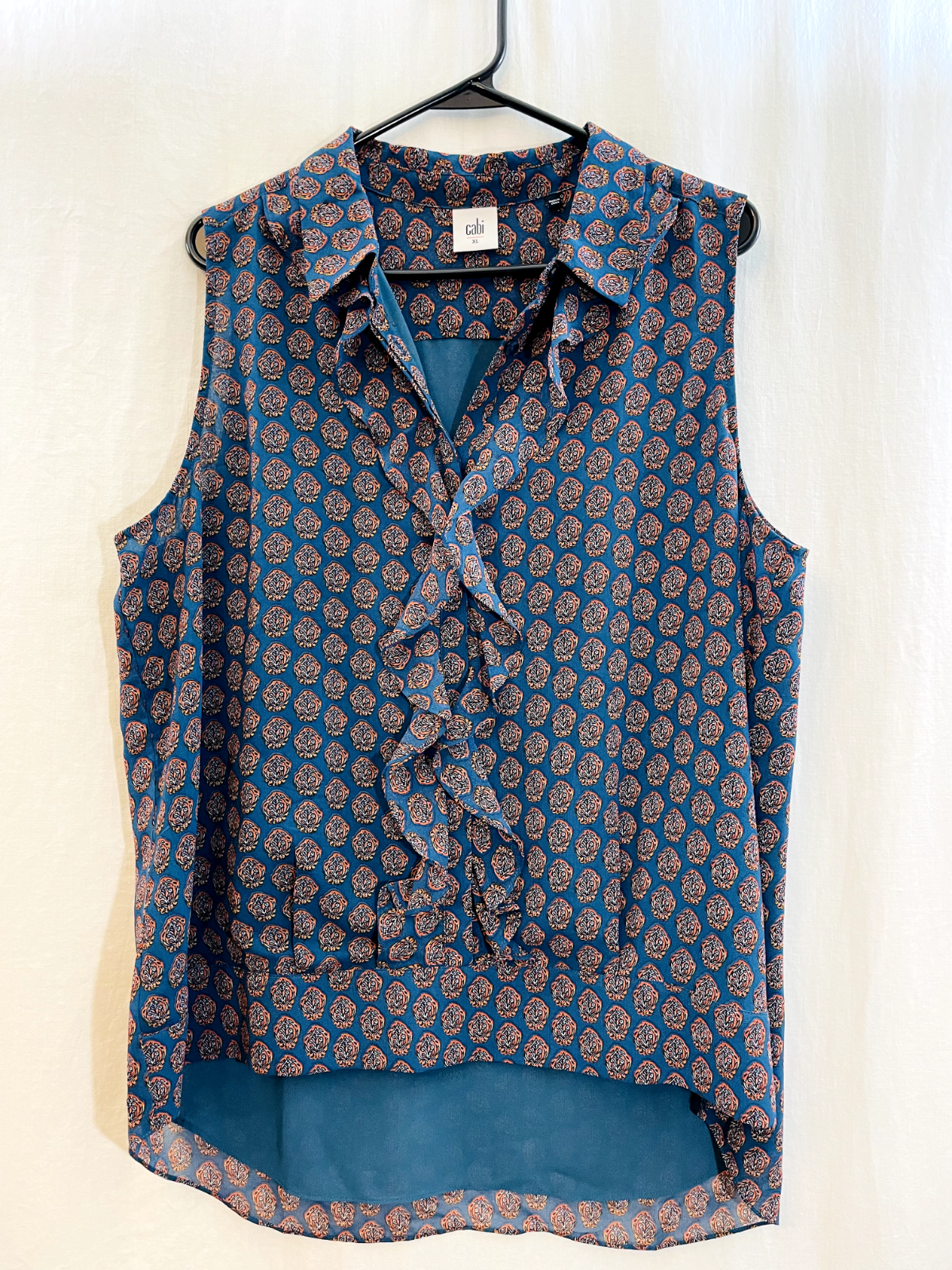 CAbi Women's Medallion Reign 3275 Ruffle Front Tank Style