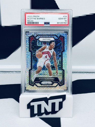 Scottie Barnes 2023-24 Panini Prizm Mojo Prizm /25 PSA 10