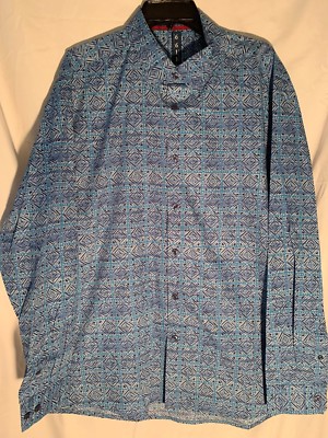  Men's Long Sleeve Button Down Sixty Six Eleven Shirt Size Large