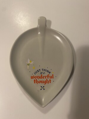 Think Happy Thoughts Peter Pan Leaf Plate Neverland Disney