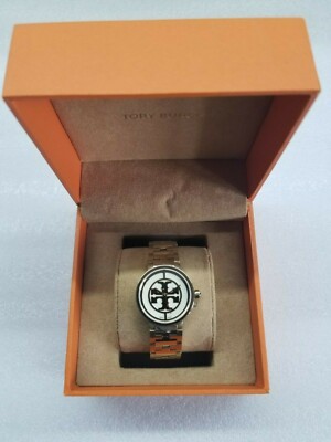 トリーバーチ 腕時計　TRB4011 Tory Burch Reva White Dial Gold Tone Stainless Steel Quartz