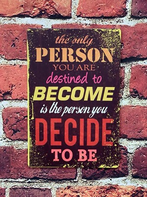 Motivational Inspiring Encouraging Saying Quote Home Wall Sign Large 12 x 8"