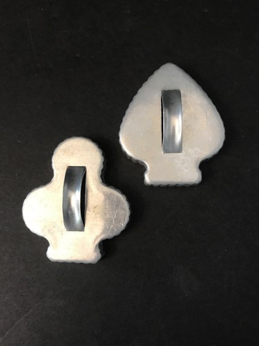 Vtg aluminum metal cookie cutter Lot of 10 w/handles - Holiday, Shapes, Animals!