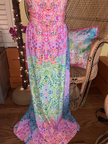 Pre-owned Lilly Pulitzer Pearce Maxi Dress Sunshine ☀️ Vibes Size M,l,xl In Yellow