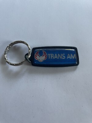 PONTIAC TRANS AM BLACK METAL KEY CHAIN VINTAGE NOS UNIQUE MADE IN USA