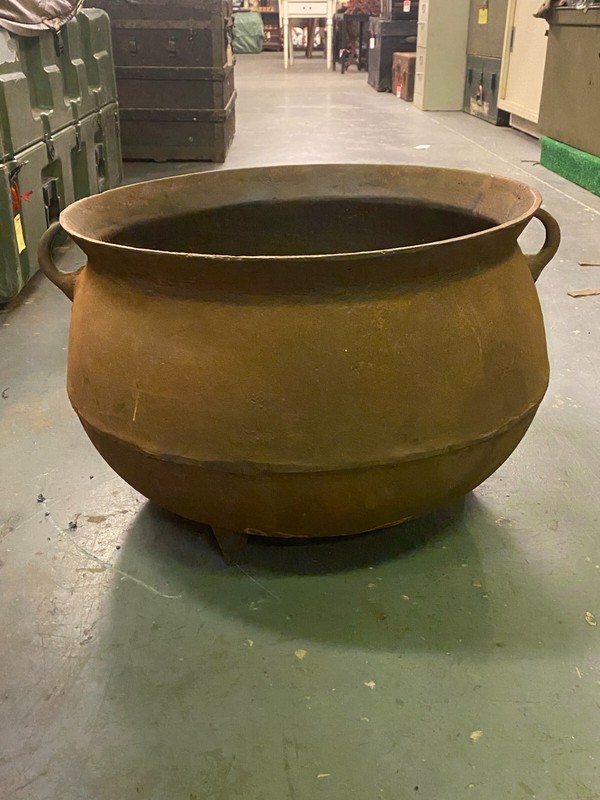 Antique 3 Legged Cast Iron 21" Caldron