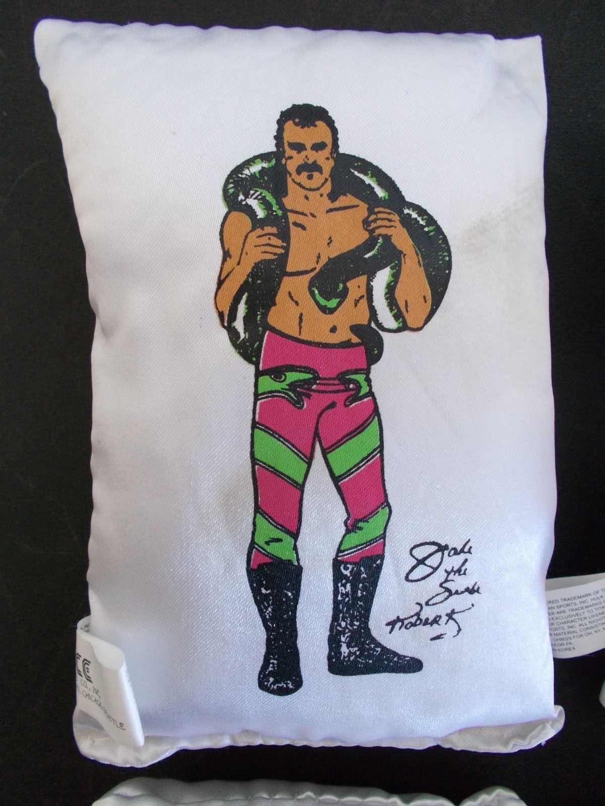 vintage WWF wrestling mini pillow set lot Hogan Jake Warrior Bossman WWE Catalog