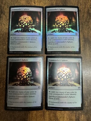 4x Commander's Sphere FOIL Commander Masters MTG Pack Fresh