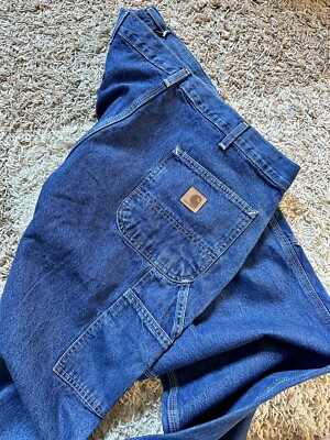 Carhartt boxy selvedge logo jeans Y2K baggy double wip USA men s 40
