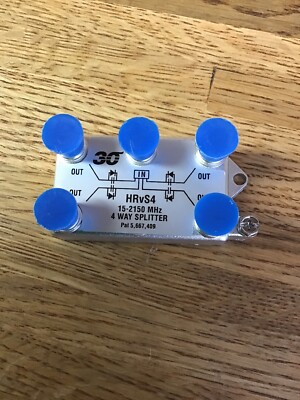 4-WAY SATELLITE TV ANTENNA SIGNAL SPLITTER 15-2150 MH Holland Electronics HRV S4