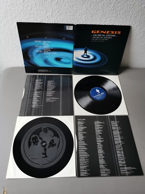 GENESIS original etched gatefold Vinyl 2LP Calling All Stations (1997 Virgin UK)