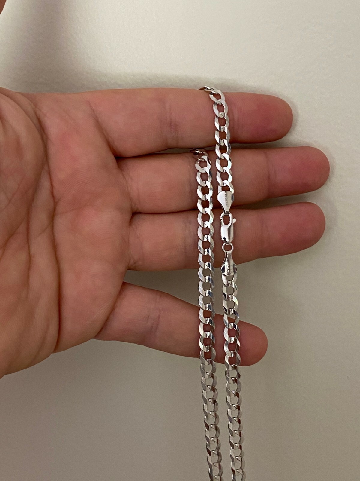 Pre-owned Hip Hop Real Solid 14k White Gold Mens Curb Cuban Link Chain 20-24" 6mm Necklace 17-21gr