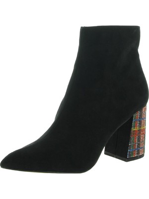 

BETSEY JOHNSON Женские черные ботильоны Kassie с леопардовым принтом на каблуке, 10 м, Черный, KASS01S5