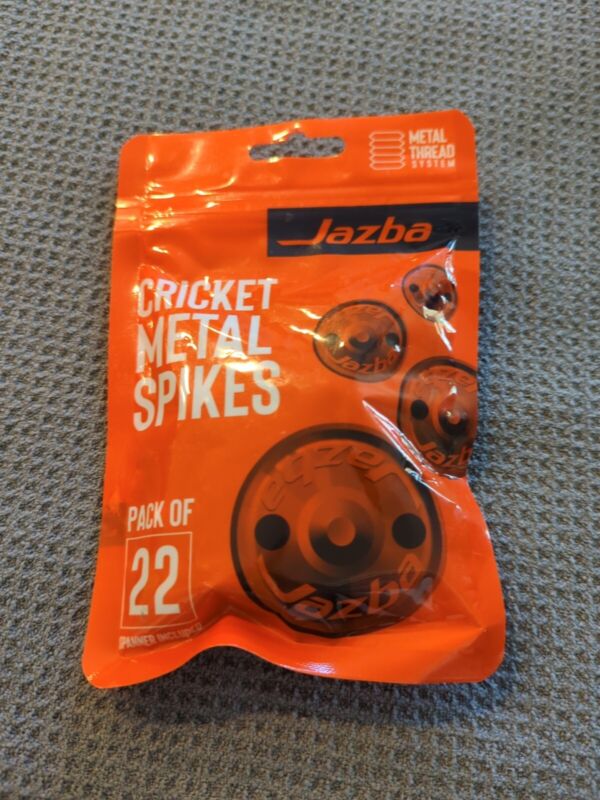 NEW 22 Jazba Cricket Metal Spikes Black with Spanner