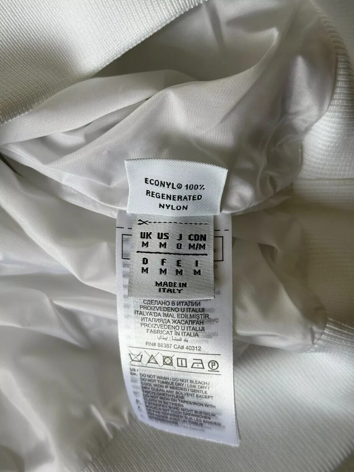 Pre-owned Prada Adidas X  Re-nylon Sweatshirt Jacket White Sweater Men's Size M