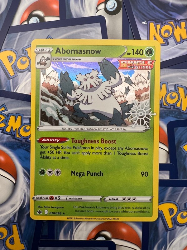 Pokemon TCG Card Holiday Advent Calendar Stamp Abomasnow Holo Rare 10/198